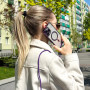 Накладка Crossbody Lanyard Clear Magnetic зі шнурком iPhone 16 Pro Max