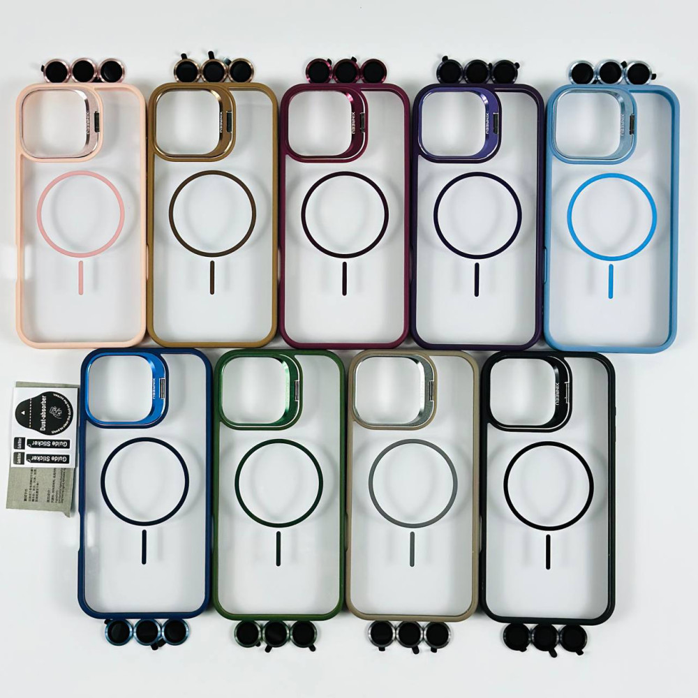 Накладка Crystal Stand Camera Magnetic Thin Circle iPhone 15 Pro