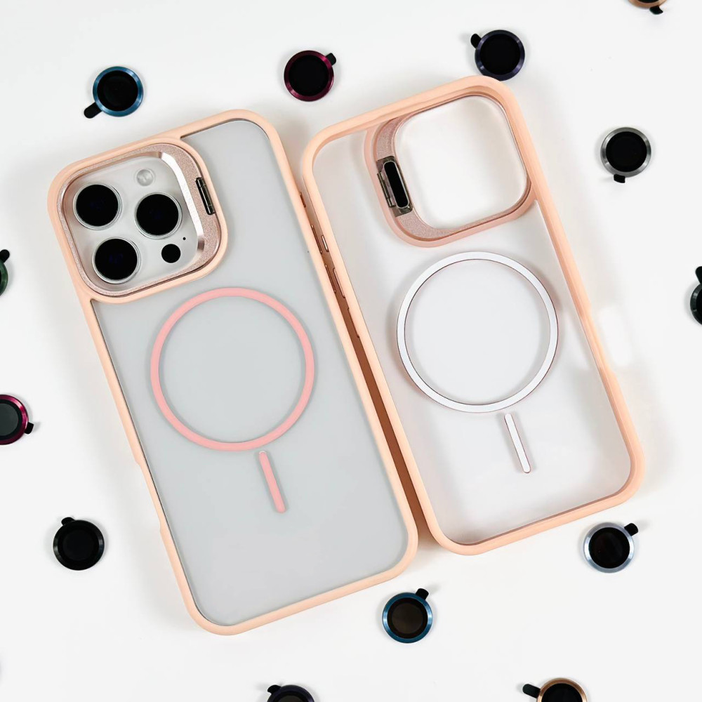 Накладка Crystal Stand Camera Magnetic Thin Circle iPhone 15 Pro