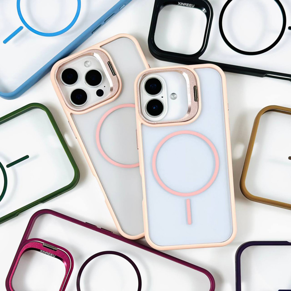 Накладка Crystal Stand Camera Magnetic Thin Circle iPhone 15 Pro