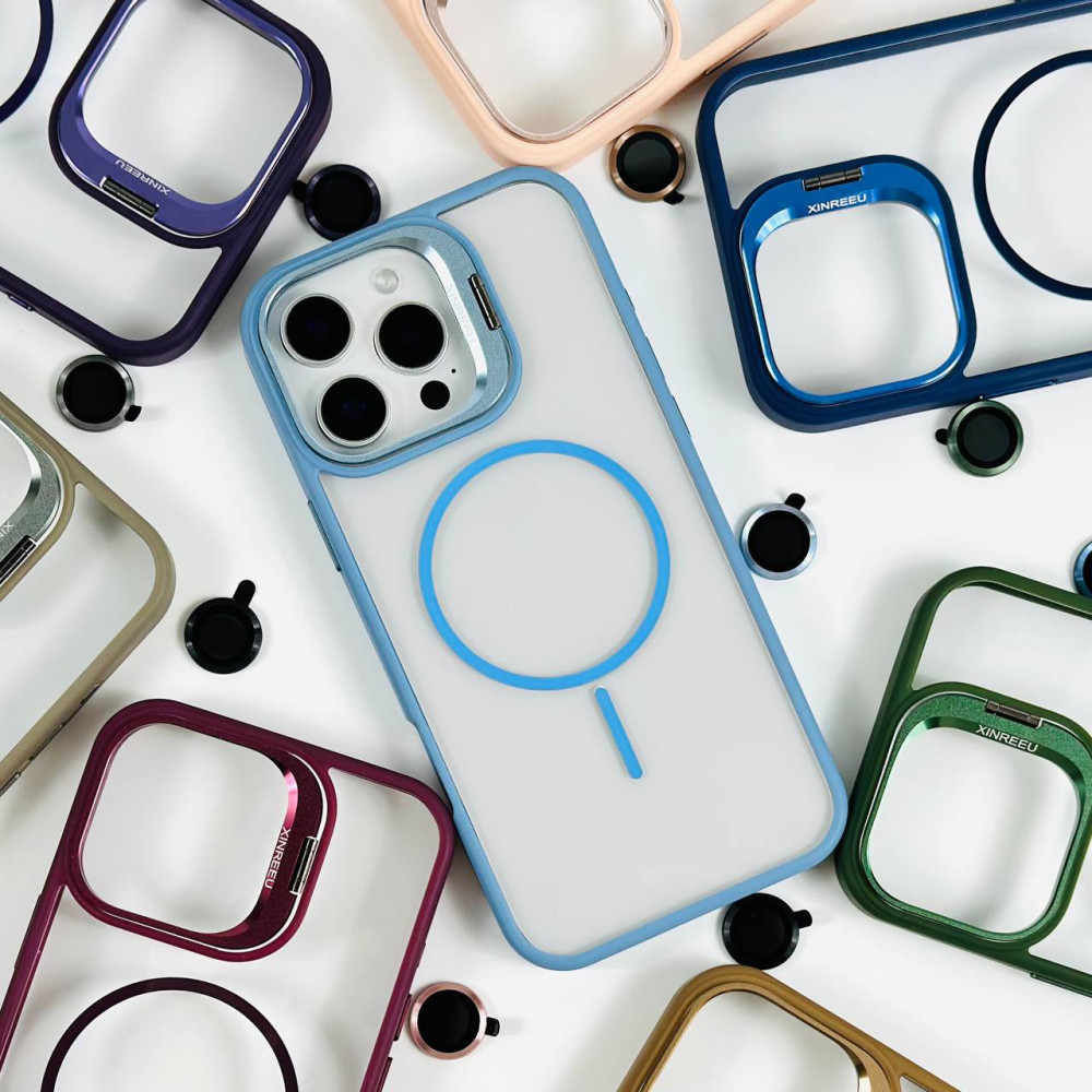 Накладка Crystal Stand Camera Magnetic Thin Circle iPhone 15 Pro