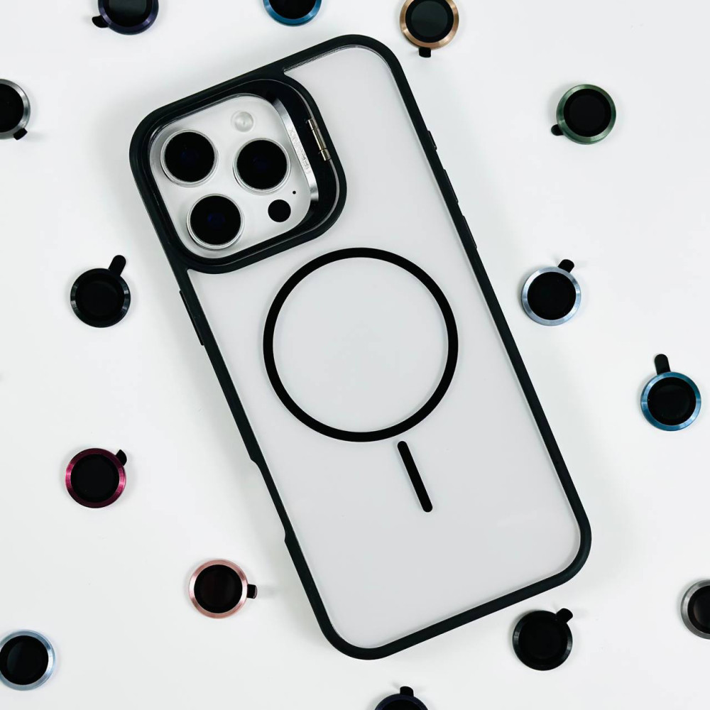 Накладка Crystal Stand Camera Magnetic Thin Circle iPhone 15 Pro