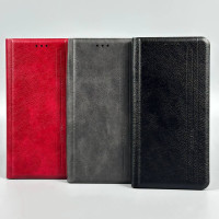 Книга Mustang Шкіряна With Matte Black Silicone Xiaomi Redmi Note 15 Pro