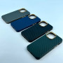 Накладка Leather Carbon Metal Frame iPhone Xs Max 6.5 "
