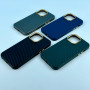 Накладка Leather Carbon Metal Frame iPhone 14 Plus (2022) 6.7