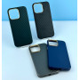 Накладка Leather Carbon Metal Frame iPhone 14 Plus (2022) 6.7