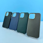 Накладка Leather Carbon Metal Frame iPhone 14 Pro (2022) 6.1