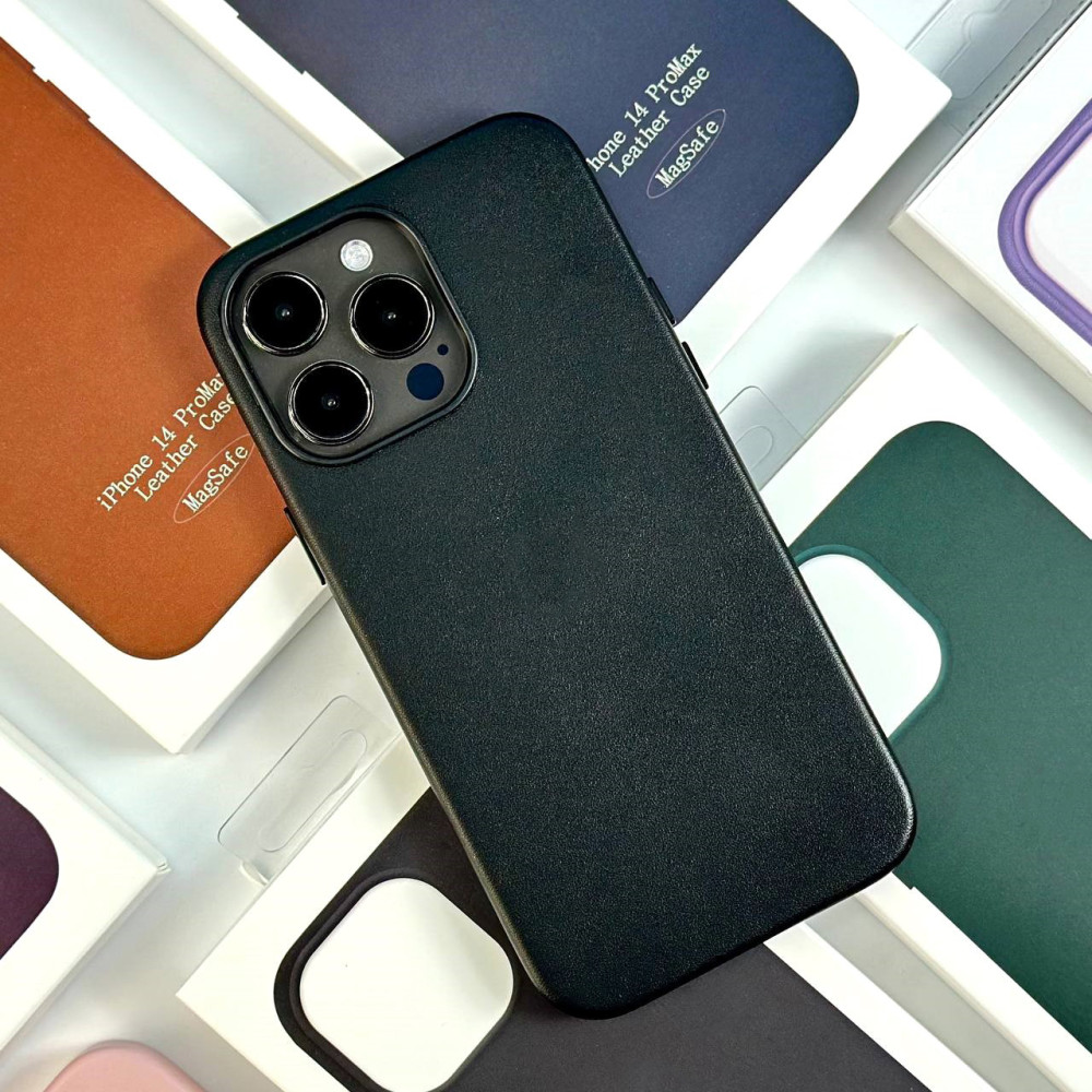 Накладка Leather In The Box LOGO+Magnetic iPhone 15 Pro Max