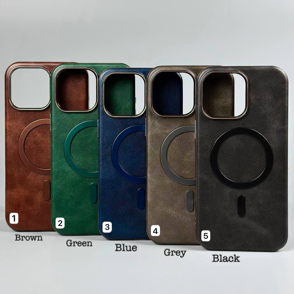 Накладка Leather Magnetic Case with Metal Frame РОЗПРОДАЖ iPhone 15 Pro Max