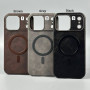 Накладка Leather Magnetic Case with Metal Frame iPhone 17 Pro Max