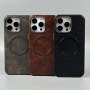 Накладка Leather Magnetic Case with Metal Frame iPhone 15 Pro