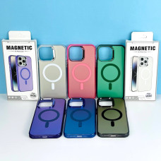 Накладка Magnetic Matte Color + Glossy Frame MagSafe iPhone 12-12 Pro (2020) 6.1