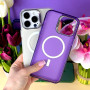 Накладка Magnetic Matte Color + Glossy Frame MagSafe iPhone 12 Pro Max (2020) 6.7