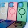 Накладка Magnetic Matte Color + Glossy Frame MagSafe iPhone 13 Pro Max (2021)