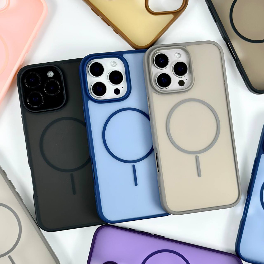 Накладка Matte Color Case With Magnetic Thin Circle iPhone 15 Pro Max
