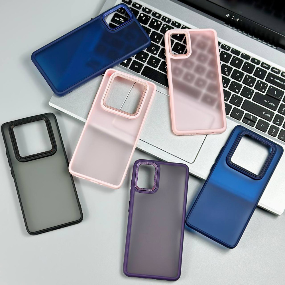 Накладка Matte Corrugated Camera Xiaomi Redmi Note 14S 4G-Redmi Note 13 Pro 4G-Poco M6 Pro