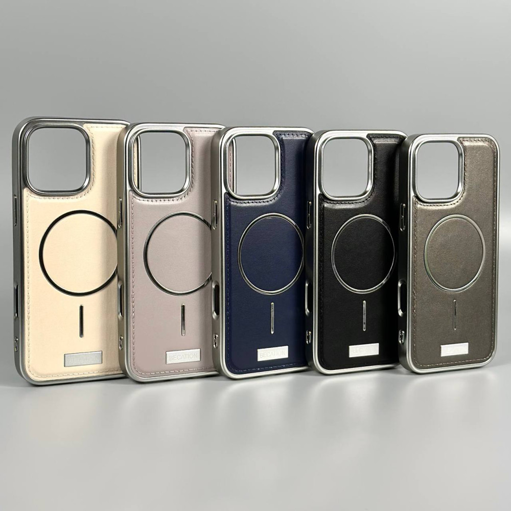 Накладка Matte Leather Chrome Sides Magnetic iPhone 11 Pro