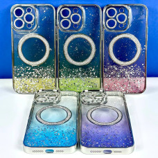 Накладка Ombre Glitter Crystal MagSafe iPhone 15 Pro