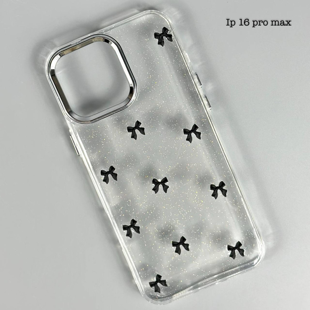 Накладка Shiny Crystal Colored Bow РОЗПРОДАЖ iP 16 Pro Max