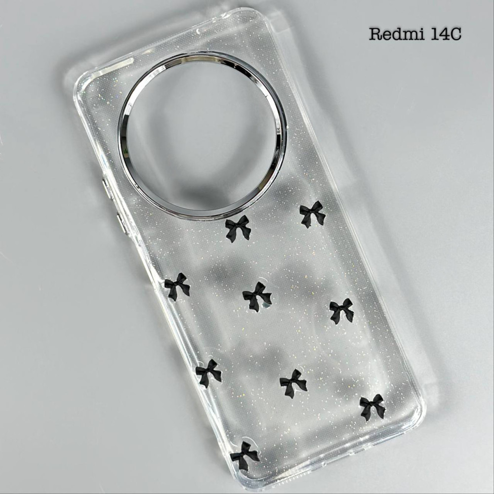 Накладка Shiny Crystal Colored Bow Xiaomi Redmi 14C 4G-Redmi A4 5G-Poco C75 4G-Redmi 14R 5G