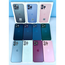 Накладка Silicone Case AG-Glass Box Separate Camera MagSafe IPhone 12 (2020) 6.1