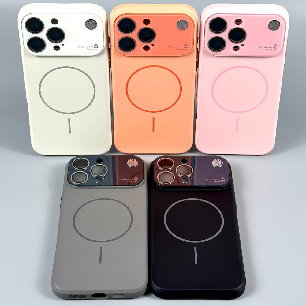 Накладка Silicone Case AG glass Аromatherapy Magnetic iPhone 17 Pro Max