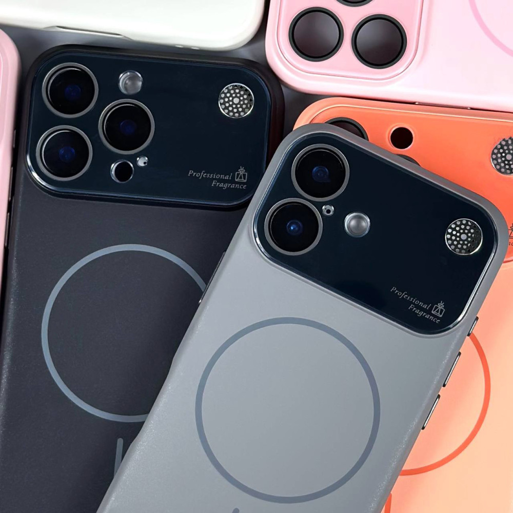 Накладка Silicone Case AG glass Аromatherapy Magnetic iPhone 17 Pro Max