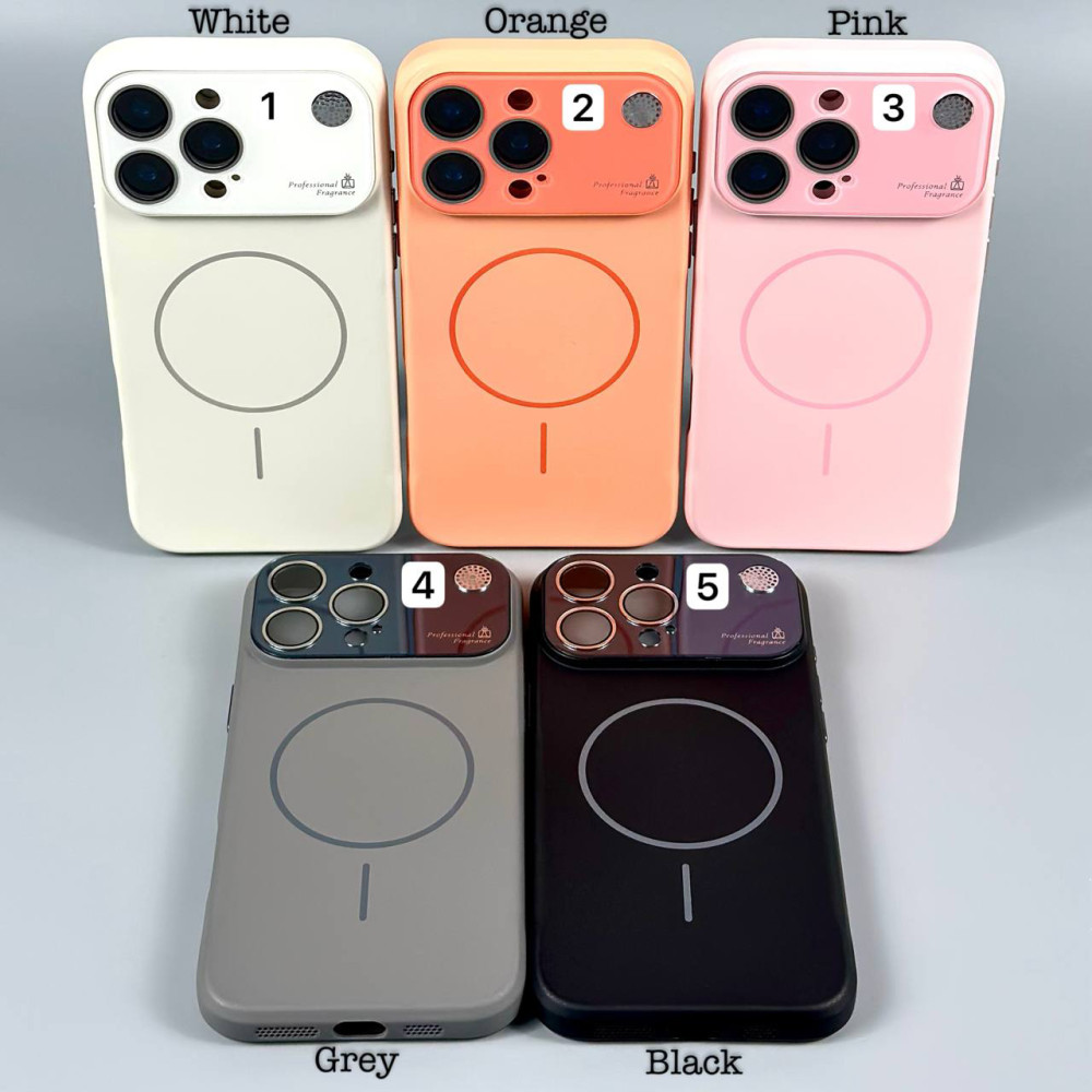 Накладка Silicone Case AG glass Аromatherapy Magnetic iPhone 17 Pro Max