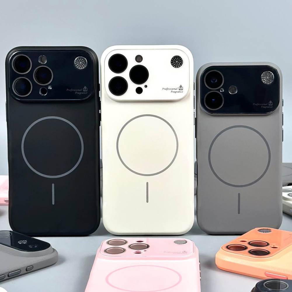 Накладка Silicone Case AG glass Аromatherapy Magnetic iPhone 17 Pro Max