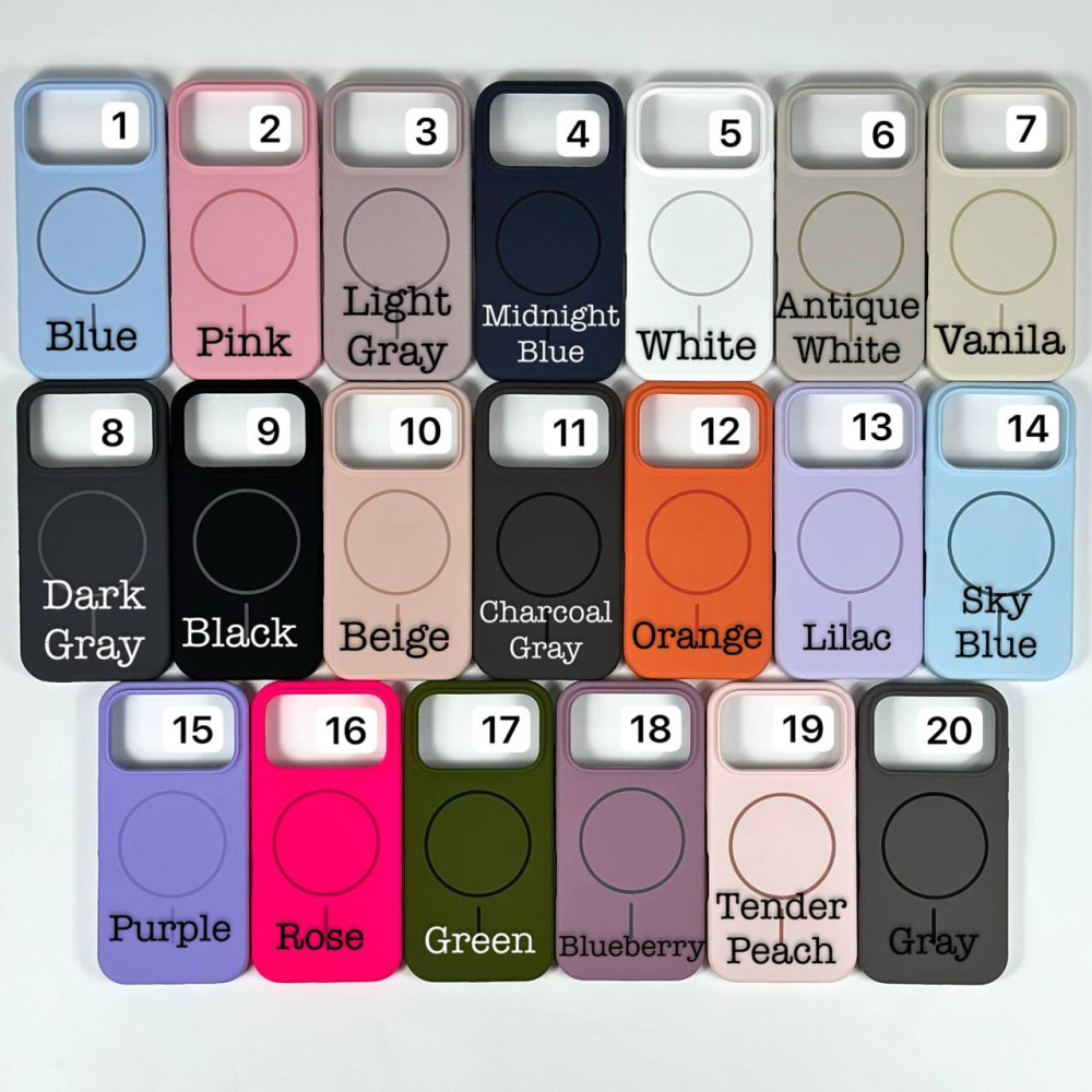 Накладка Silicone Case Full Protective Magnetic iP 17 Pro-18 Pro
