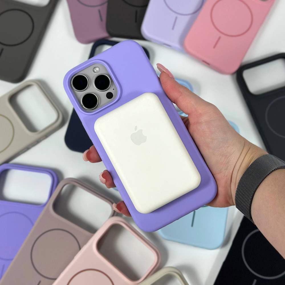 Накладка Silicone Case Full Protective Magnetic iP 17 Pro-18 Pro