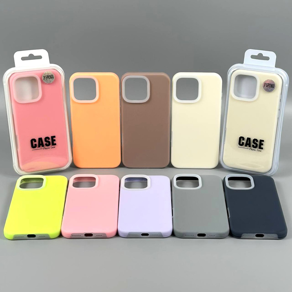 Накладка Silicone Case Matte Neon Box iPhone 14