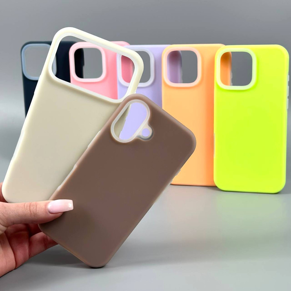 Накладка Silicone Case Matte Neon Box iPhone 14