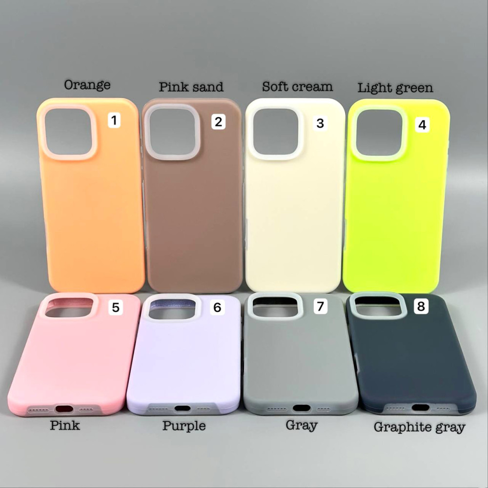Накладка Silicone Case Matte Neon Box iPhone 14