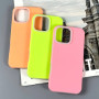 Накладка Silicone Case Matte Neon Box iPhone 14