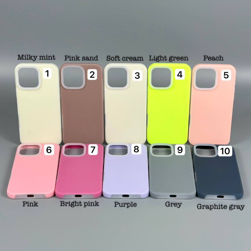 Накладка Silicone Case Matte Neon Box iPhone 17