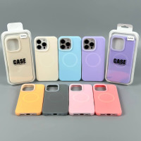 Накладка Silicone Case Matte Neon Magnetic Box iPhone 17 Pro Max