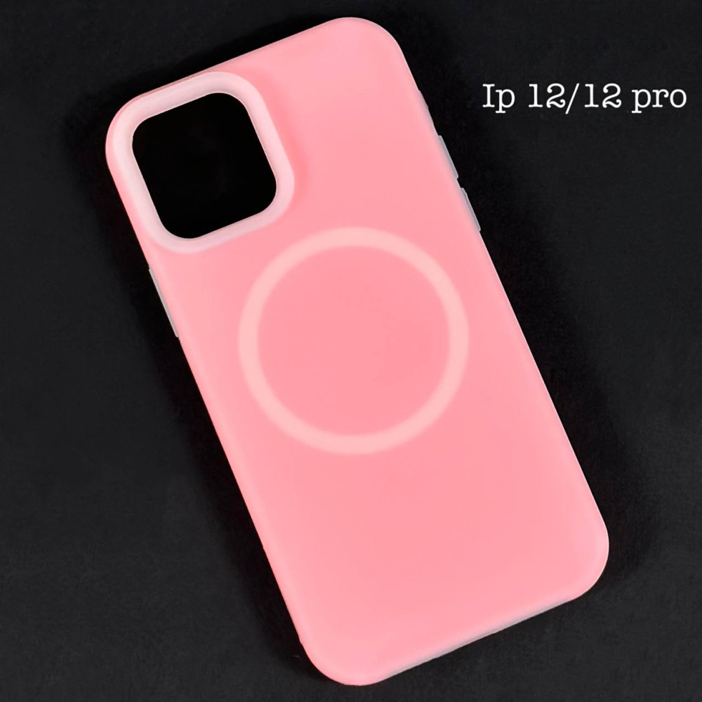 Накладка Silicone Case Matte Neon Magnetic Box iP 12-12 Pro