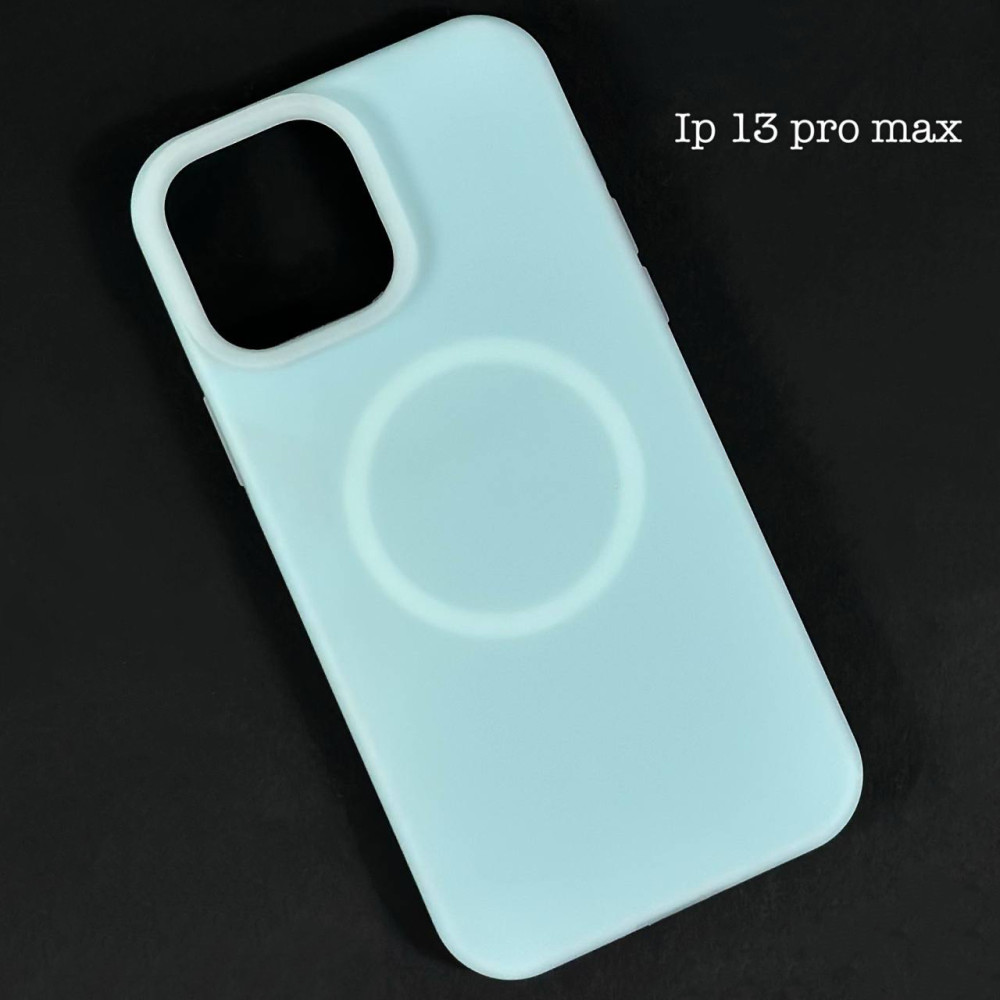Накладка Silicone Case Matte Neon Magnetic Box iP 13 Pro Max