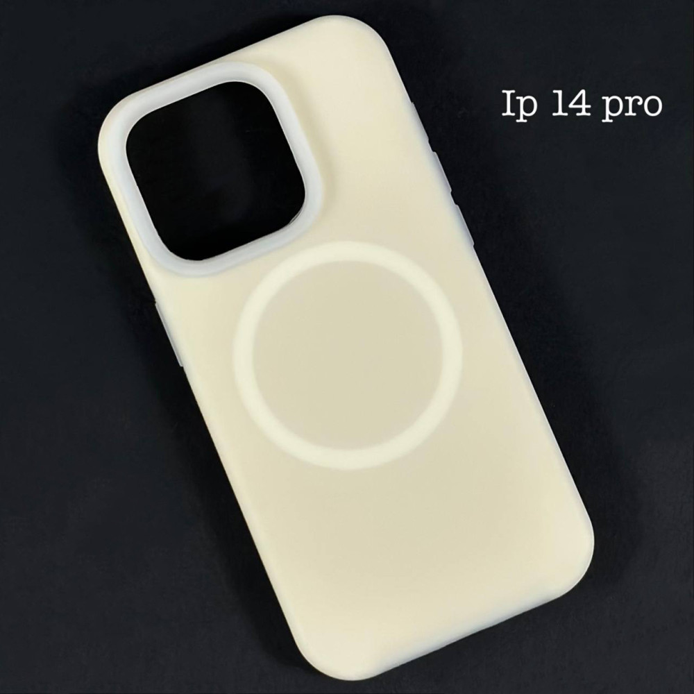 Накладка Silicone Case Matte Neon Magnetic Box iP 14 Pro