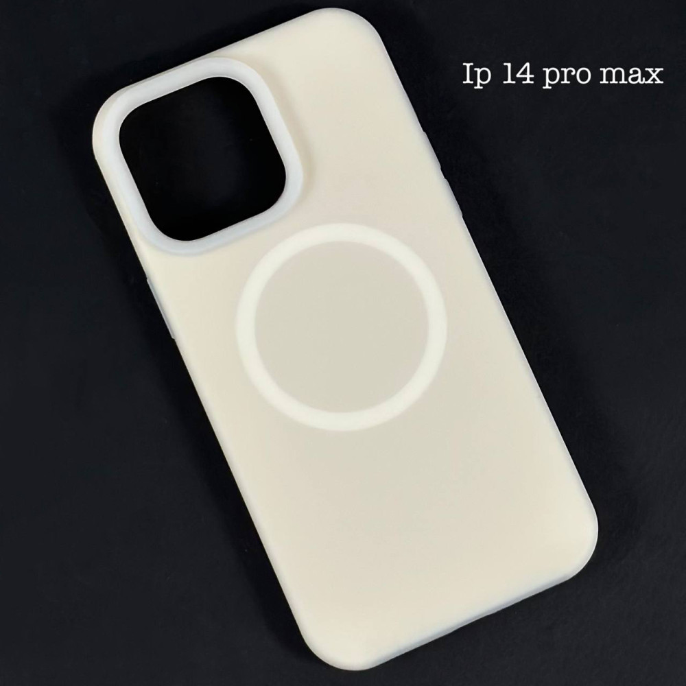 Накладка Silicone Case Matte Neon Magnetic Box iP 14 Pro Max
