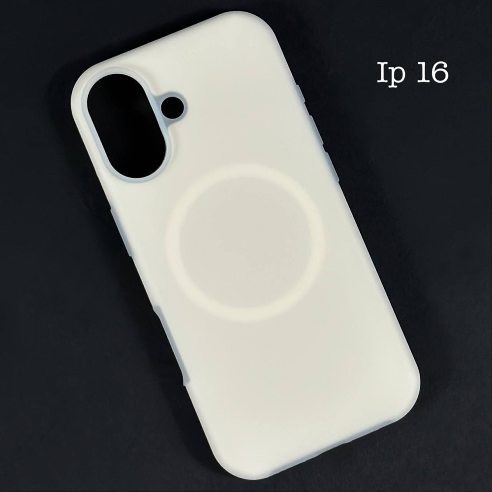 Накладка Silicone Case Matte Neon Magnetic Box iP 16