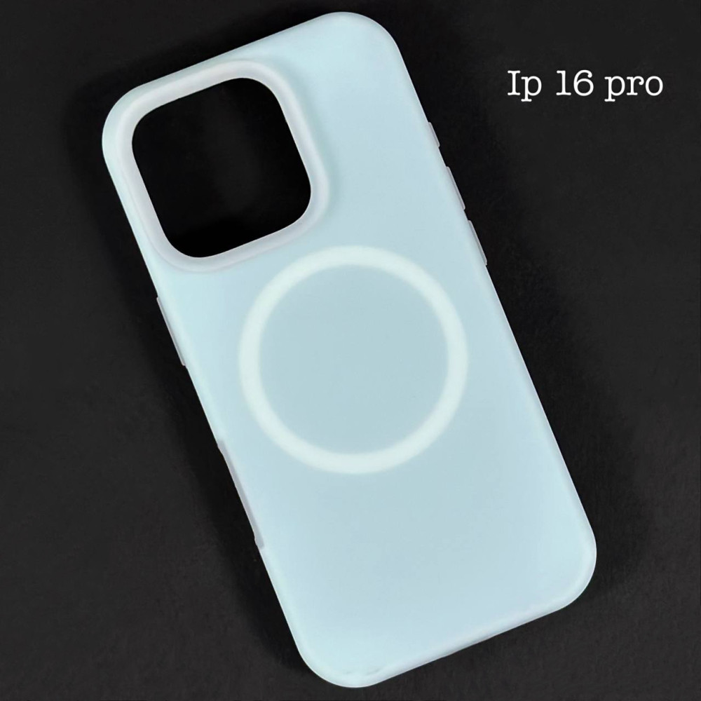 Накладка Silicone Case Matte Neon Magnetic Box iP 16 Pro