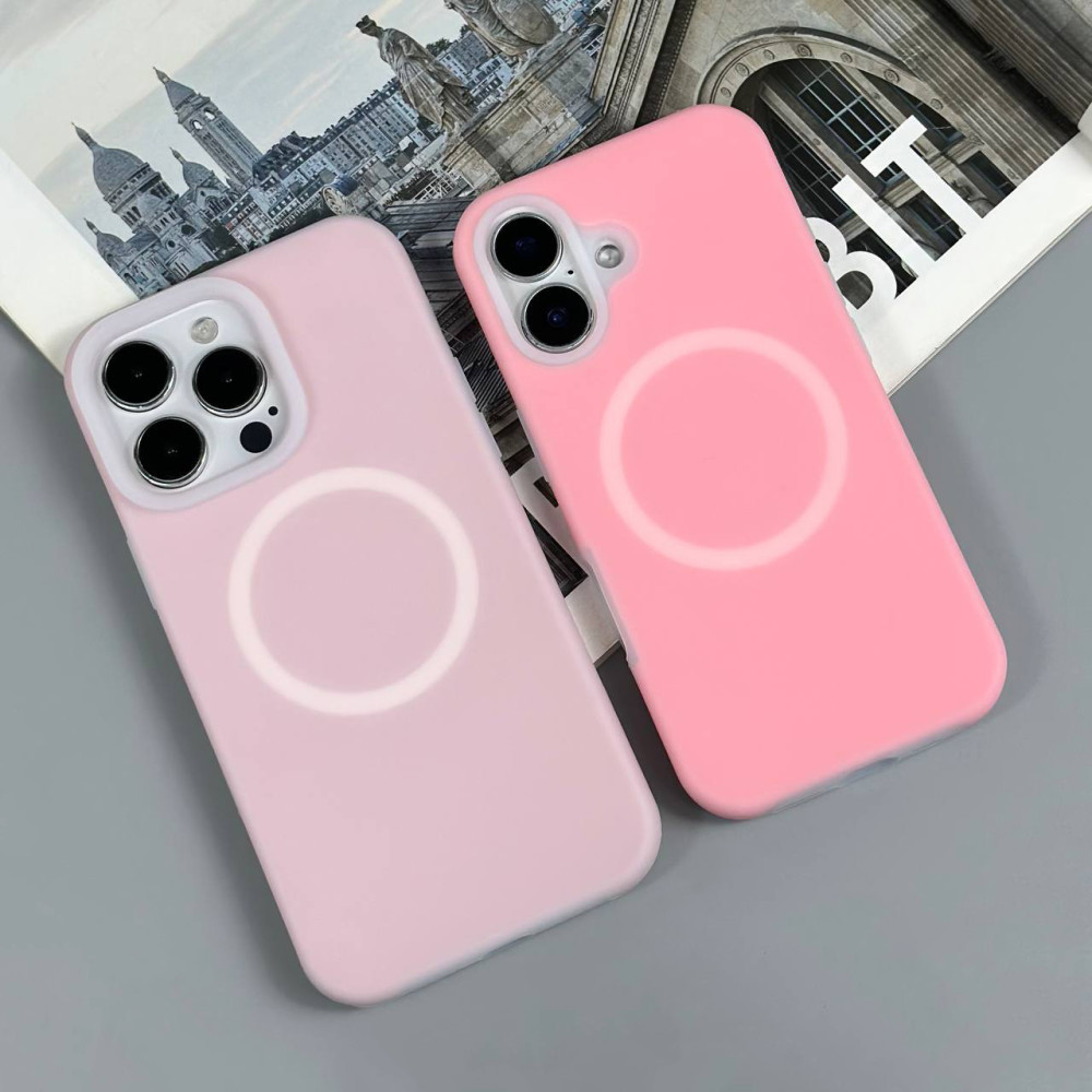 Накладка Silicone Case Matte Neon Magnetic Box iP 17 Pro Max