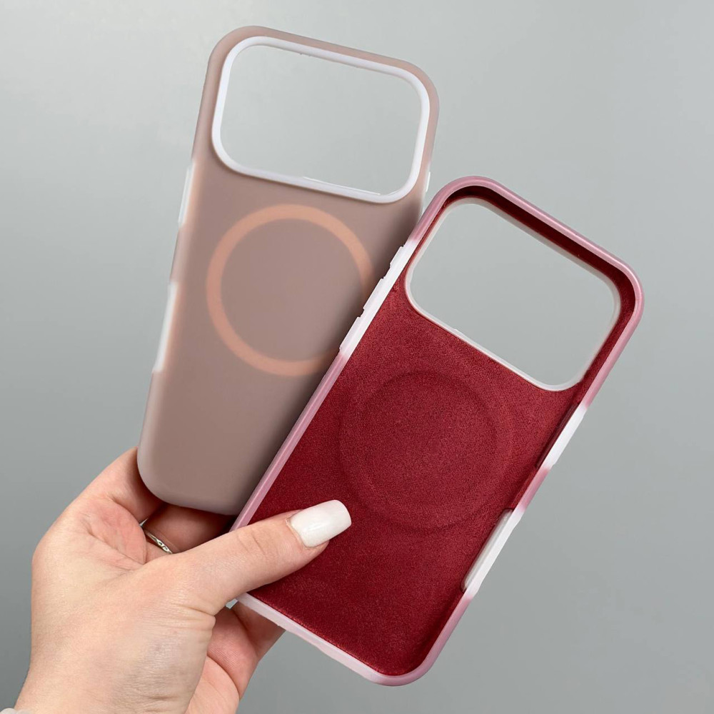 Накладка Silicone Case Matte Neon Magnetic Box iP 17 Pro Max