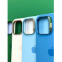 Накладка Silicone Case Original Full Protective Metal Frame (AA) Box iPhone 14 (2022) 6.1