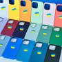Накладка Silicone Case Full Protective Metal Frame LOGO Box iPhone 12-12 Pro