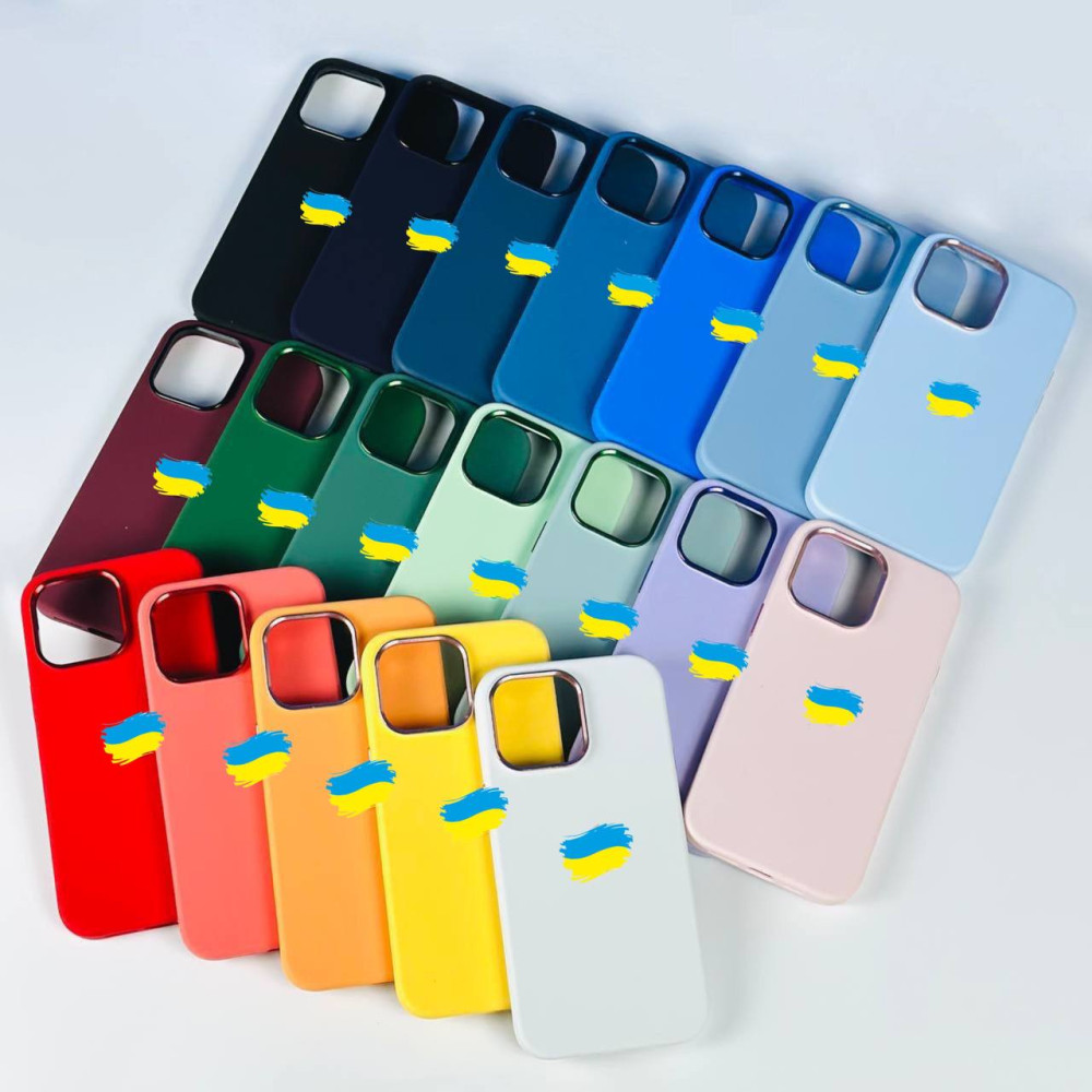 Накладка Silicone Case Full Protective Metal Frame LOGO Box iPhone 12-12 Pro