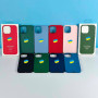 Накладка Silicone Case Premium quality+IC+Box+Magnetic LOGO iPhone 13