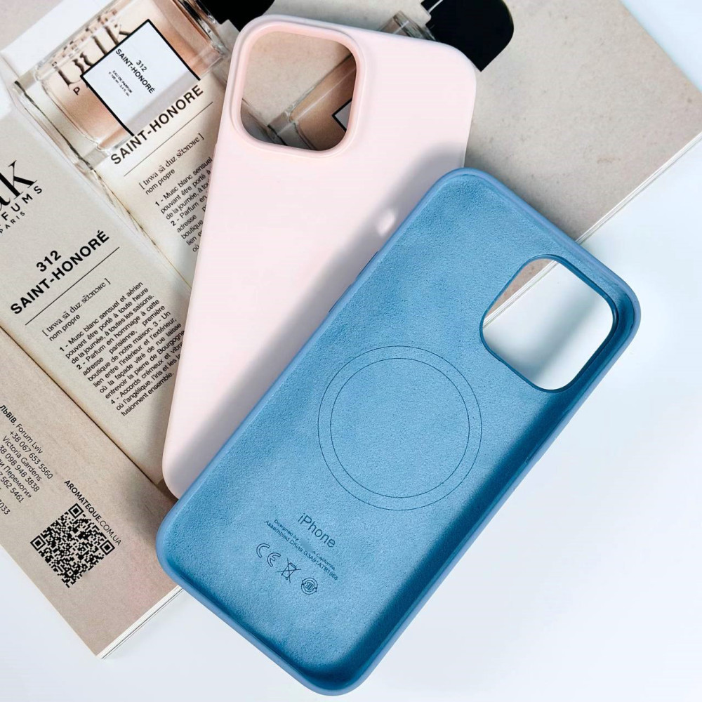 Накладка Silicone Case Premium quality+IC+Box+Magnetic LOGO iPhone 13